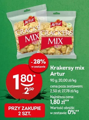 Krakersy mix artur promocja w Żabka