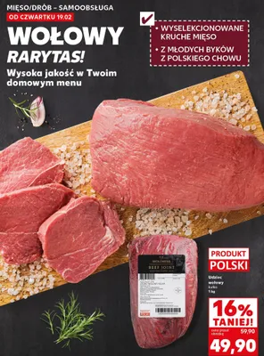 Udziec wołowy kulka promocja w Kaufland