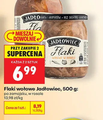 Flaki wołowe Jadłowiec po zamojsku promocja w Biedronka