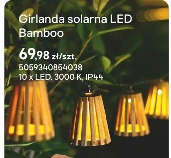 Girlanda solarna LED Bamboo promocja w Castorama