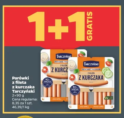 Parówki z fileta z kurczaka Tarczyński 2-pak promocja w Netto