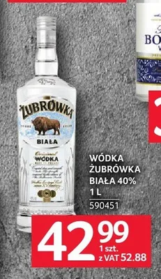 Wódka Żubrówka Biała 40% promocja w Selgros