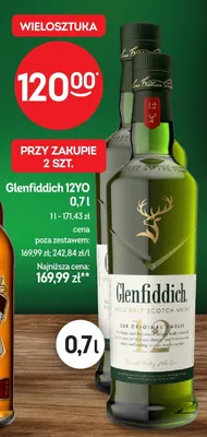 Whisky Glenfiddich 12YO promocja w Żabka