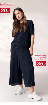 Damski t-shirt plisowany rozm. S-XL promocja w KiK