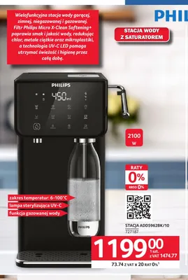 Stacja wody z saturatorem ADD5962BK/10 Philips promocja w Selgros