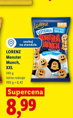 Chrupki Lorenz Monster Munch Original XXL promocja w Lidl