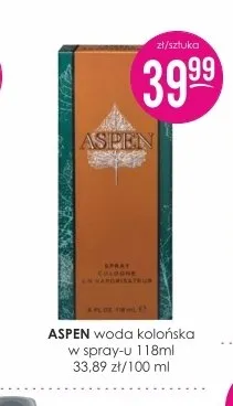 Woda kolońska Aspen promocja w Drogerie Jasmin