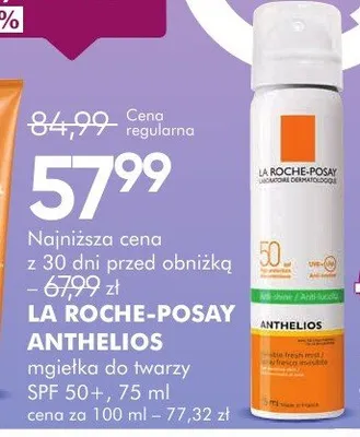 La roche-posay anthelios mgiełka do twarzy SPF 50+ promocja w Super-Pharm