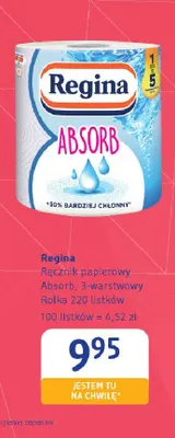 Ręcznik papierowy Regina Absorb 3-warstwowy promocja w Drogerie DM