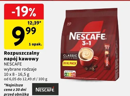 Rozpuszczalny napój kawowy wybrane rodzaje promocja w Intermarche