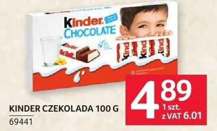Kinder Czekolada 100 g promocja w Selgros