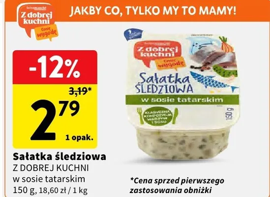 Sałatka śledziowa w sosie tatarskim promocja w Intermarche