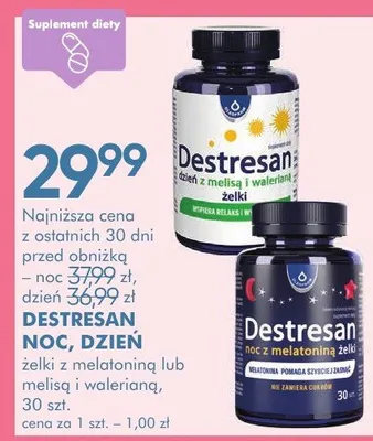 Żelki z melatoniną lub melisą i walerianą promocja w Super-Pharm