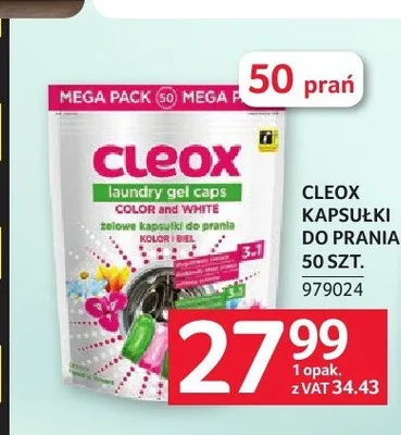 Kapsułki do prania Cleox promocja w Selgros