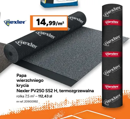 Papa wierzchniego krycia Nexler PV250 S52 H termozgrzewalna promocja w Bricoman