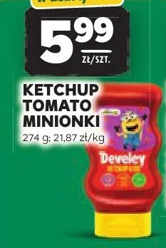 Ketchup Tomato Minionki Develey promocja w Stokrotka