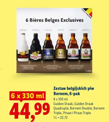 Zestaw belgijskich piw Bornem 6-pak promocja w Lidl