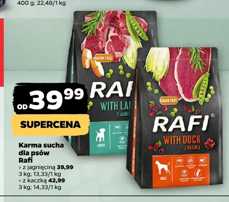 Karma sucha dla psów Rafi z jagnięciną promocja w Netto