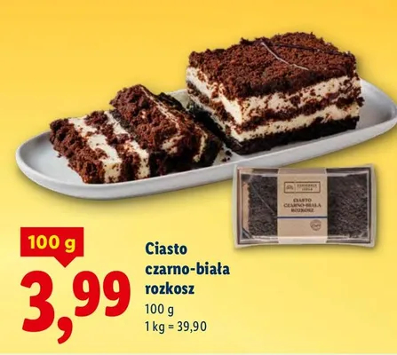 Ciasto czarno-biała rozkosz promocja w Lidl
