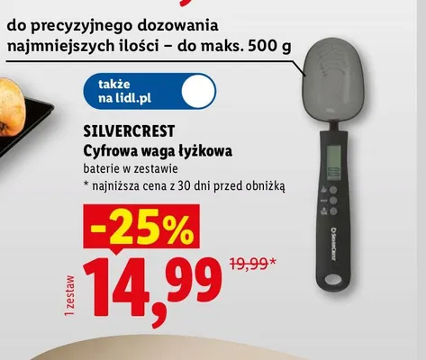 Cyfrowa waga łyżkowa Silvercrest promocja w Lidl