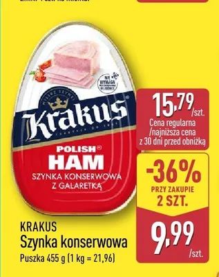 Szynka konserwowa Krakus promocja w Aldi