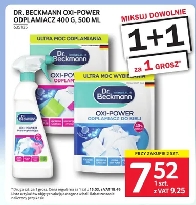 Odplamiacz do bieli Dr. Beckmann Oxi-Power promocja w Selgros