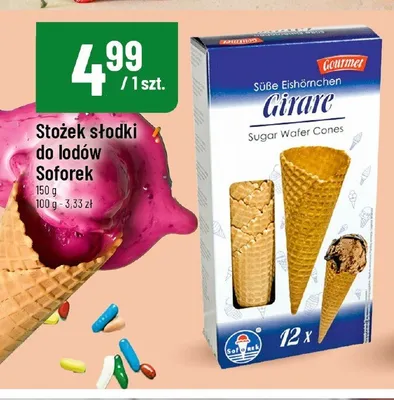 Stożek słodki do lodów Soforek Girare promocja w POLOmarket