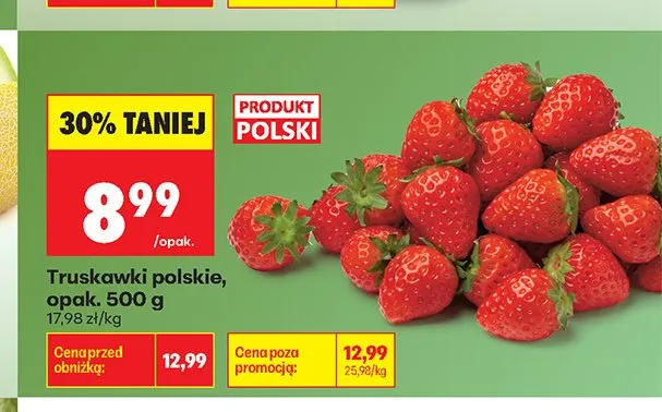 Truskawki polskie promocja w Biedronka