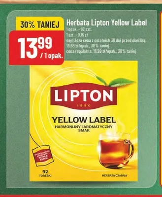Herbata Lipton Yellow Label promocja w POLOmarket