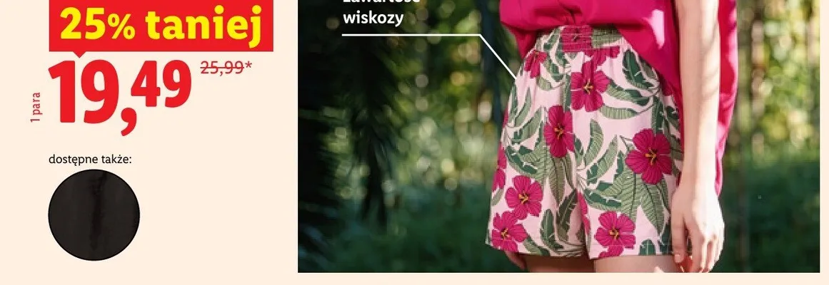 Szorty damskie z wiskozą ESMARA promocja w Lidl