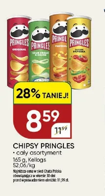 Chipsy Pringles Sour Cream & Onion promocja w Chata Polska