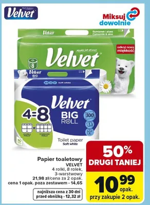 Papier toaletowy 4 rolki, 3 rolki, 5-warstwowy promocja w Carrefour Market