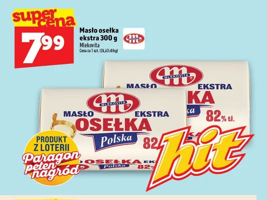 Masło osełka ekstra Mlekovita promocja w TOPAZ