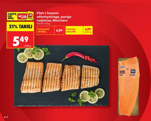 Filet z łososia atlantyckiego porcja rodzinna Marinero promocja w Biedronka