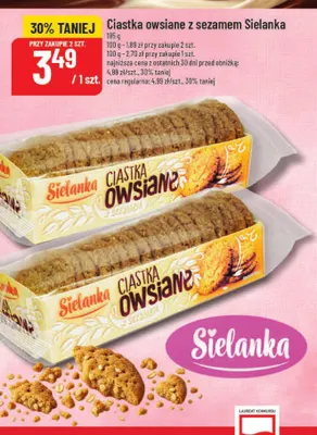Ciastka owsiane z sezamem Sielanka promocja w POLOmarket