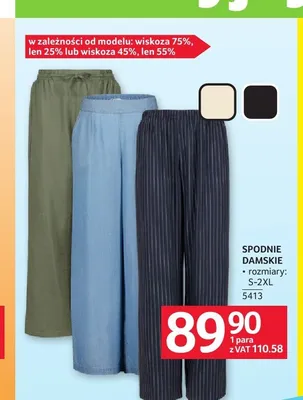 Spodnie damskie promocja w Selgros