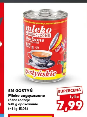 Mleko zagęszczone słodzone SM Gostyń promocja w Kaufland