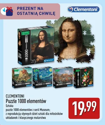 Puzzle 1000 elementów Clementoni promocja w Aldi