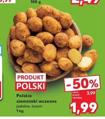 Ziemniaki wczesne jadalne polskie luzem promocja w Kaufland