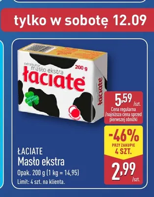 Masło ekstra Łaciate promocja w Aldi
