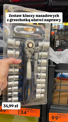 Klucz nasadowy Niteo 1/2" z nasadkami promocja w Biedronka