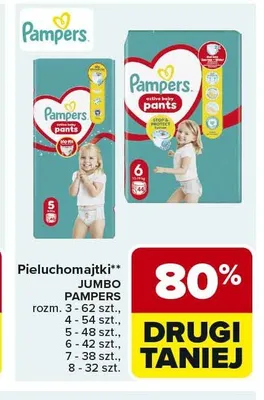 Pieluchomajtki JUMBO PAMPERS rozm. 4 promocja w Carrefour Market