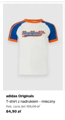 T-shirt z nadrukiem Adidas Originals mleczny promocja w Lounge by Zalando