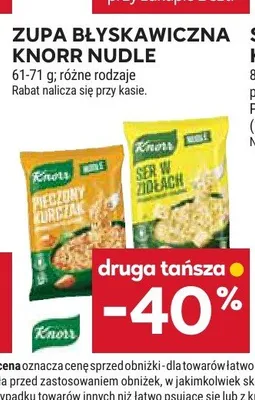 Zupa błyskawiczna Knorr Nudle Ser w Ziołach promocja w Stokrotka