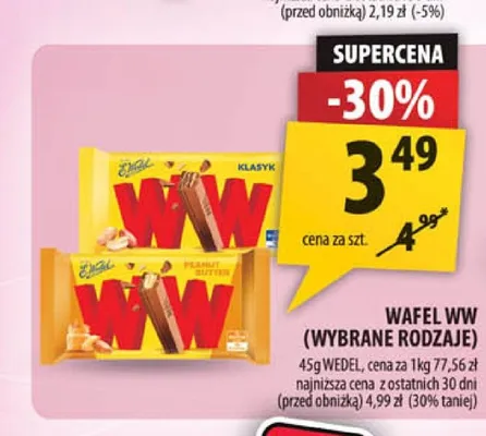 Wafel WW Klasyk E.Wedel promocja w Arhelan