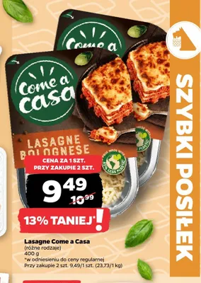 Lasagne Bolognese Come a Casa promocja w Netto