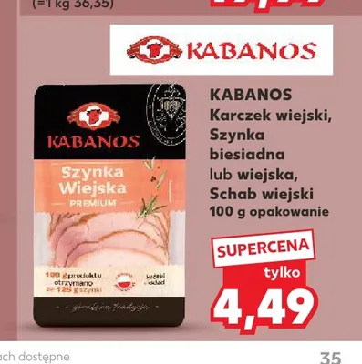 Szynka biesiadna Kabanos promocja w Kaufland