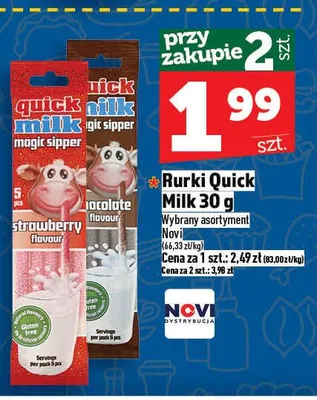 Rurki Quick Milk promocja w TOPAZ