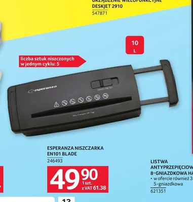 Niszczarka Esperanza EN101 Blade promocja w Selgros