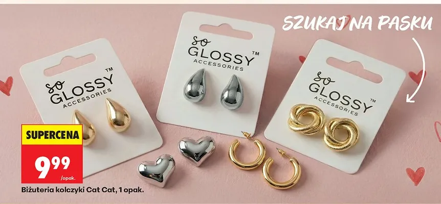 Biżuteria kolczyki Cat Cat promocja w Biedronka